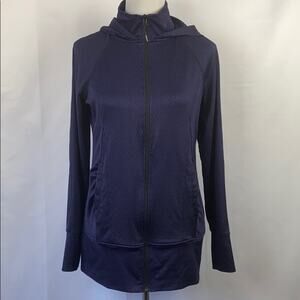 Mondetta Women's Purple Full Zip Hooded 2 Pocket Athletic Jacket Small